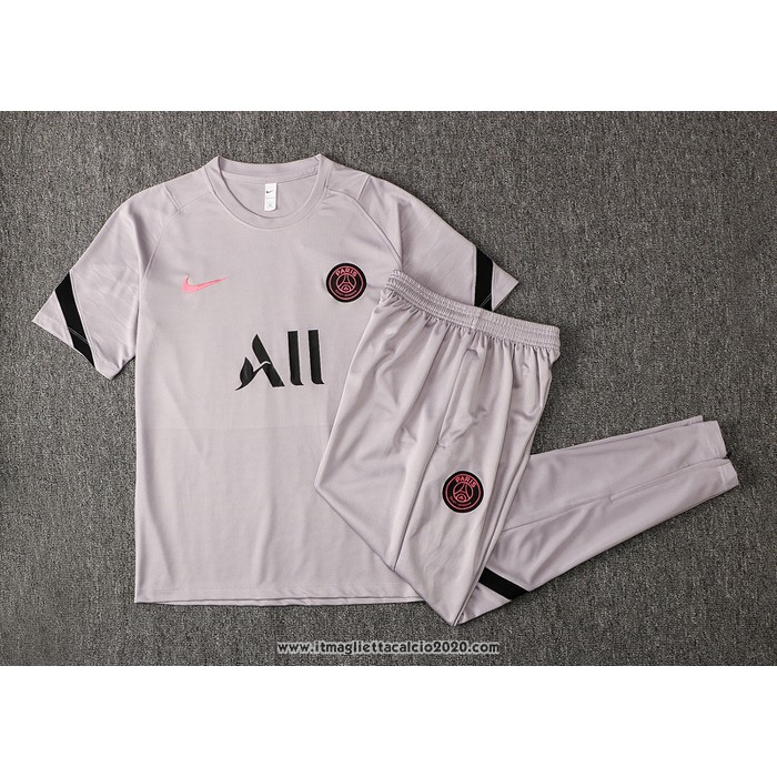 Tuta da Track Paris Saint-Germain Manica Corta 2021 2022 Grigio
